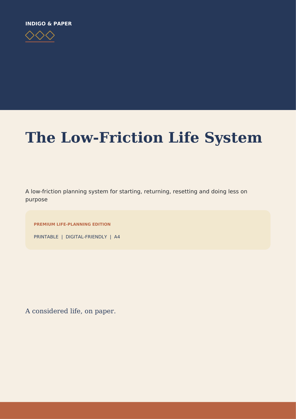 Cover of The Low-Friction Life System