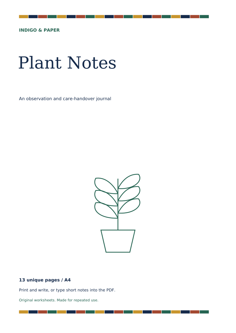 Cover of Plant Notes