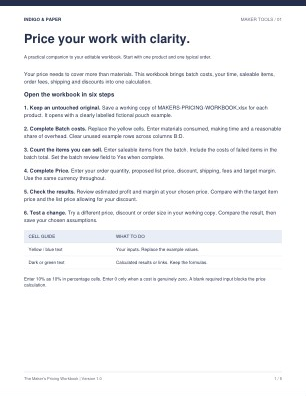 Cover of The Maker's Pricing Workbook