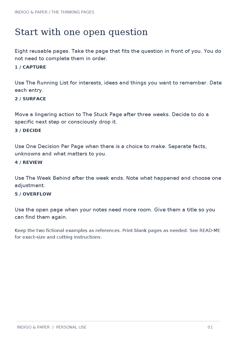 Cover of The Thinking Pages