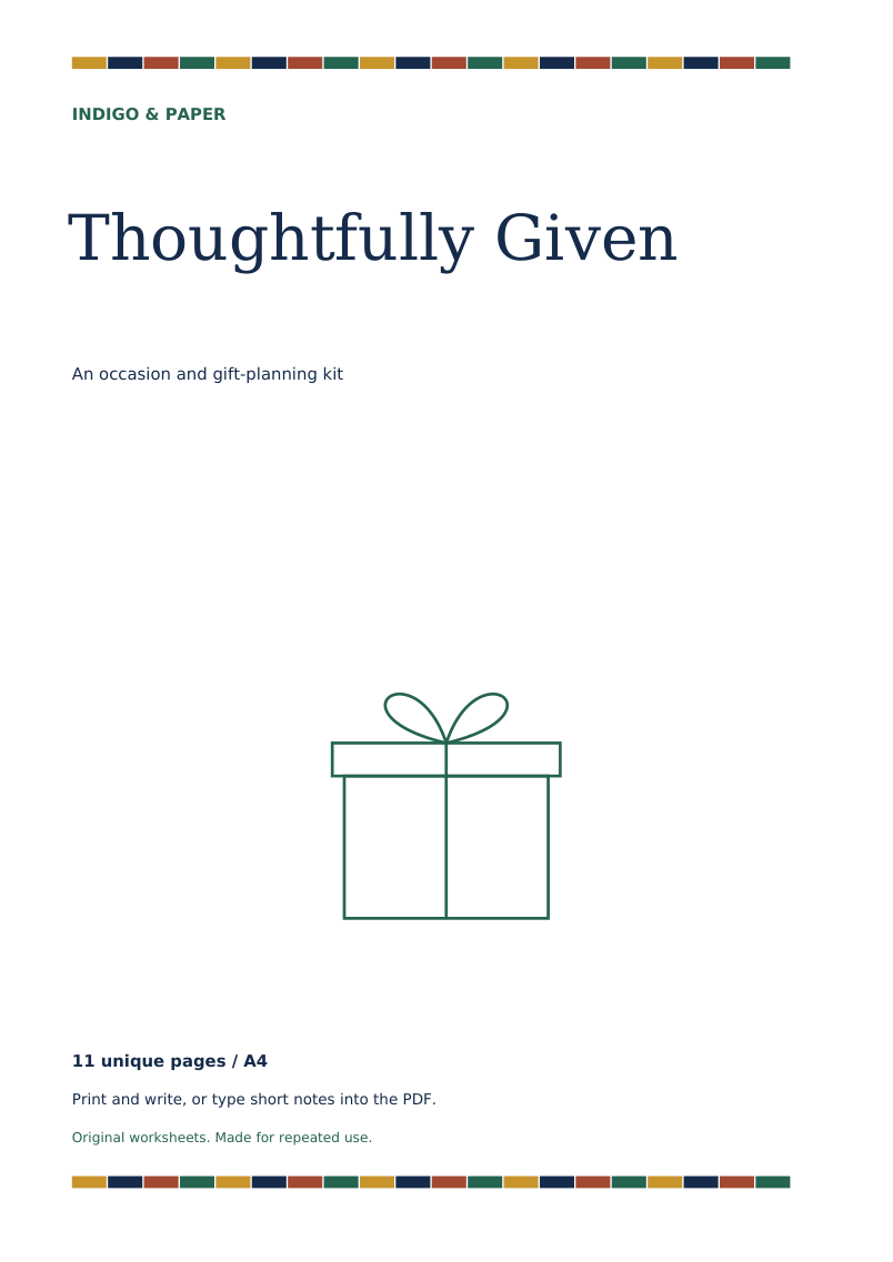 Cover of Thoughtfully Given