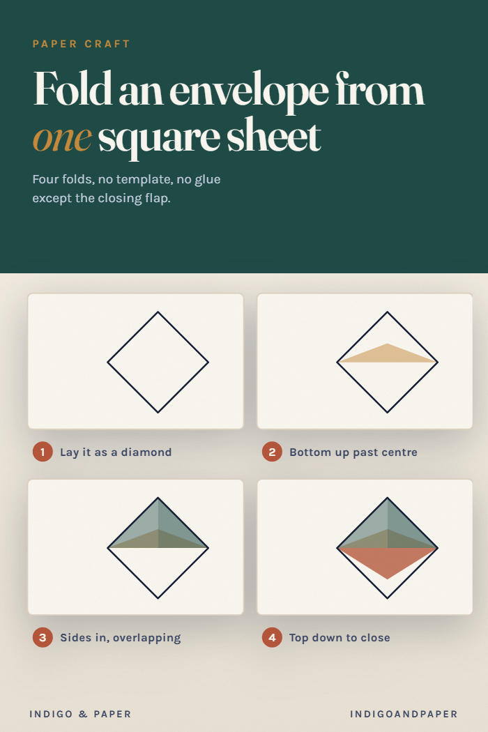 Fold an Envelope From One Square Sheet